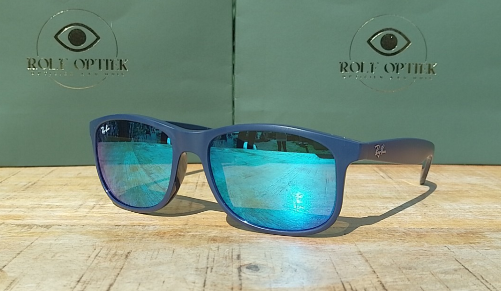 Ray-Ban RB4202 Andy - Matte Blue / Blue Flash