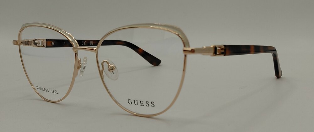 GUESS GU2982 024 &ndash; Shiny White / Blonde Havana